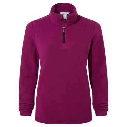 Revive Womens Quarter Zip Fleece - Purple Berry
