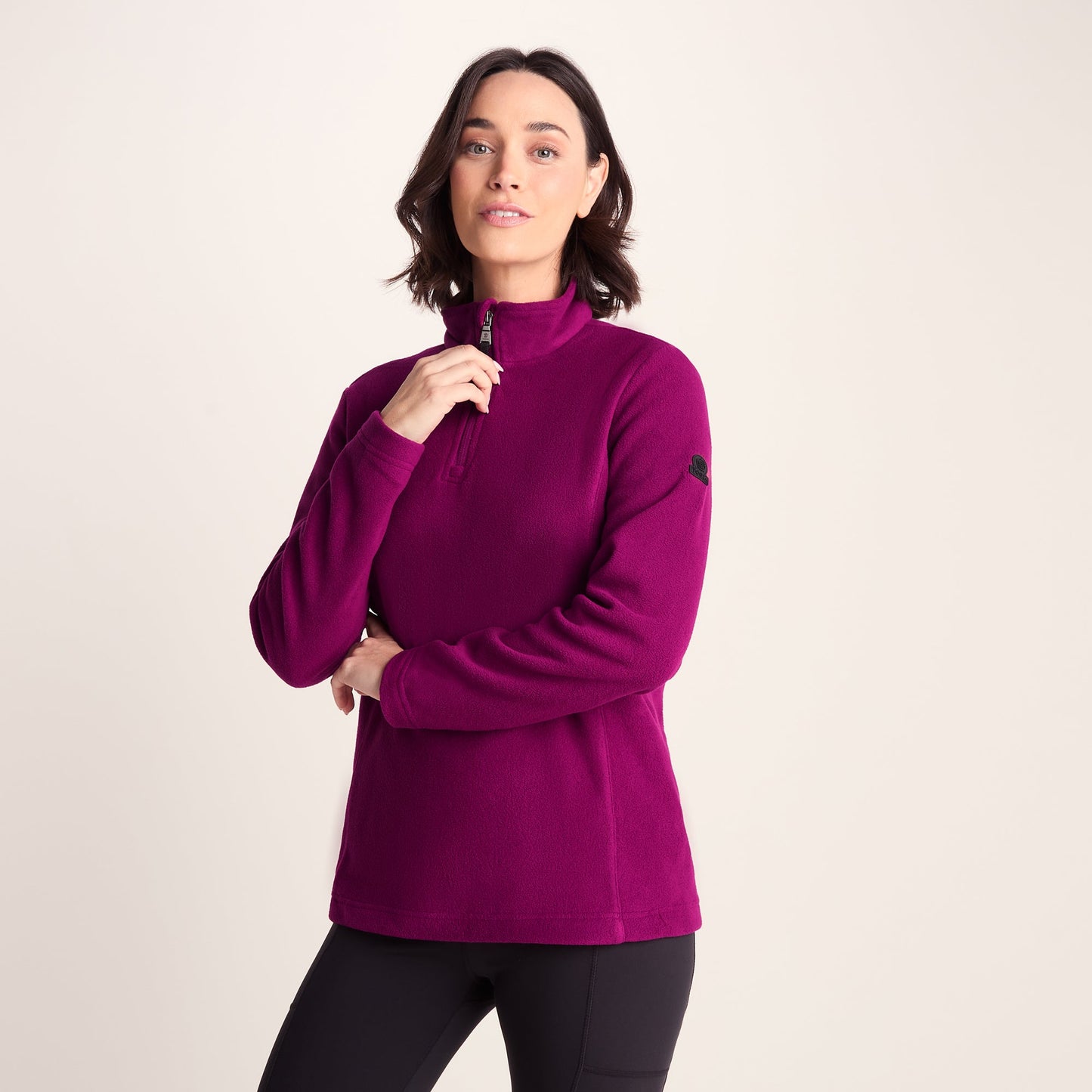 Revive Womens Quarter Zip Fleece - Purple Berry