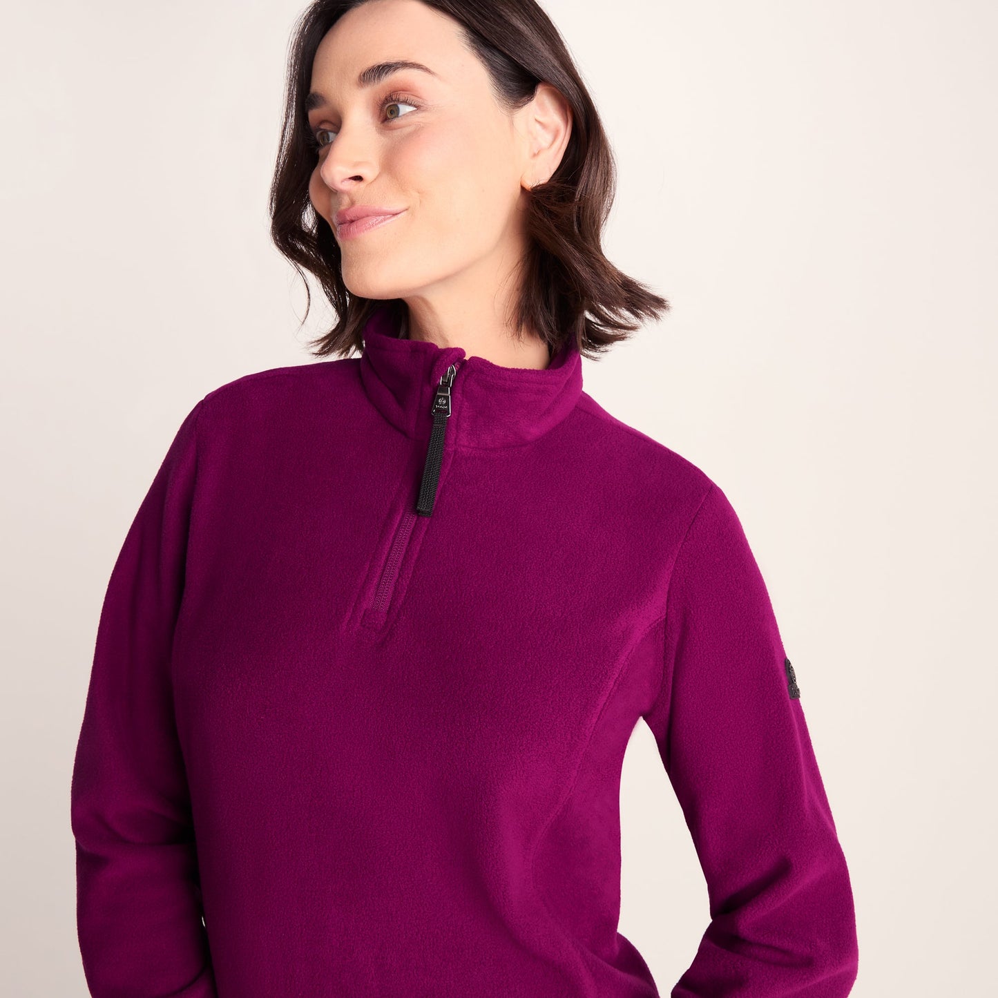 Revive Womens Quarter Zip Fleece - Purple Berry