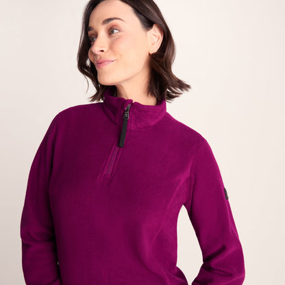 Revive Womens Quarter Zip Fleece - Purple Berry