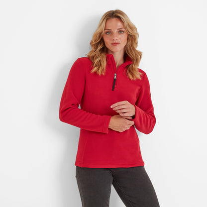Revive Womens Quarter Zip Fleece - Chilli