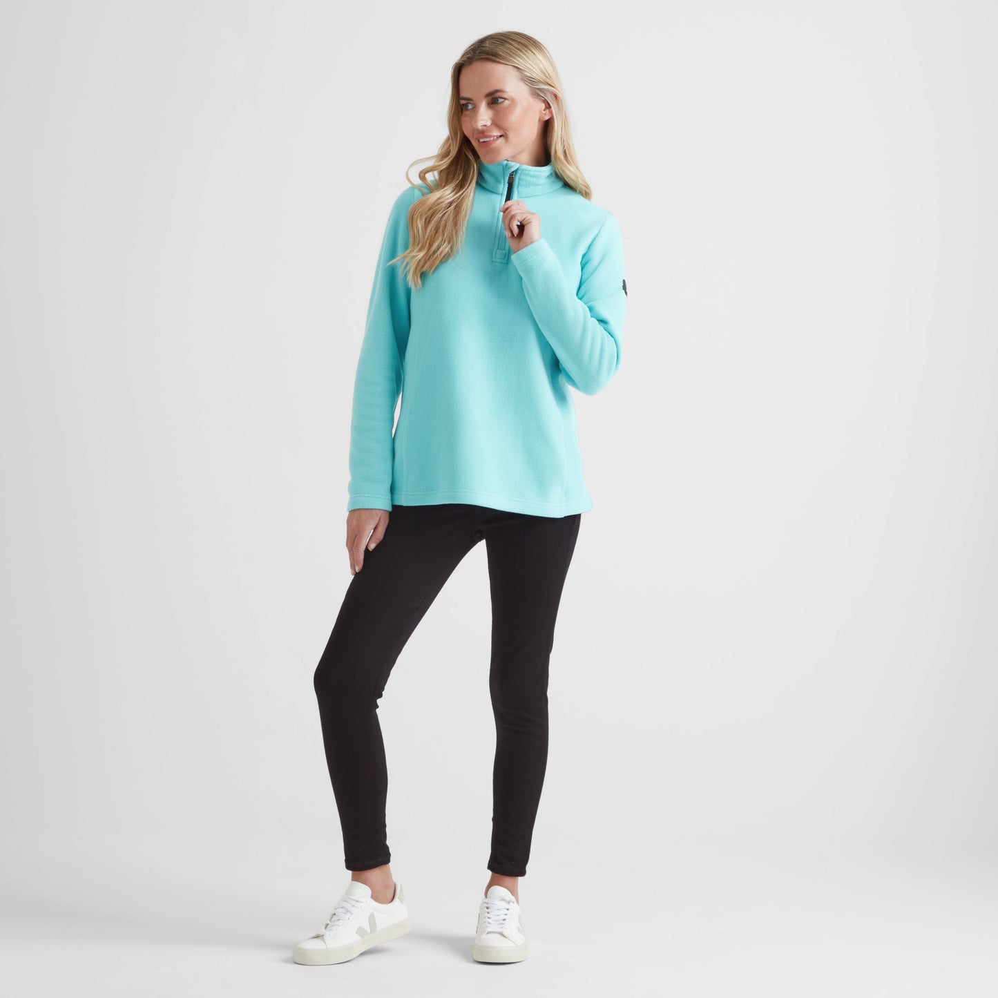 Revive Womens Quarter Zip Fleece - Shore Blue