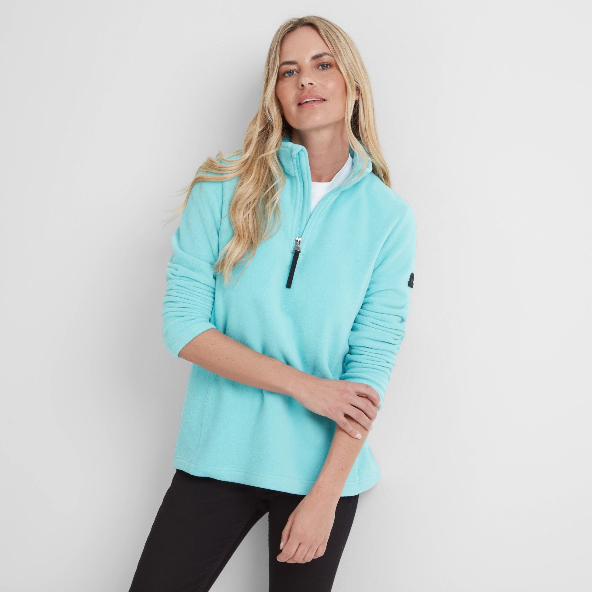 Revive Womens Quarter Zip Fleece - Shore Blue