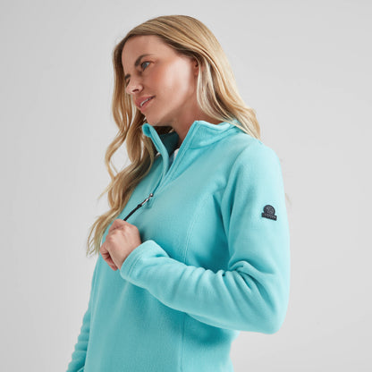 Revive Womens Quarter Zip Fleece - Shore Blue