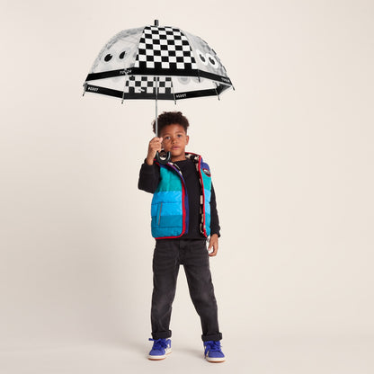 Romney Kids Shaun the Sheep Umbrella - Black White Checkerboard