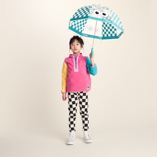 Romney Kids Shaun the Sheep Umbrella - Spearmint Checkerboard