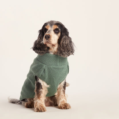 Rover Sherpa Dog Coat M - Light Forest
