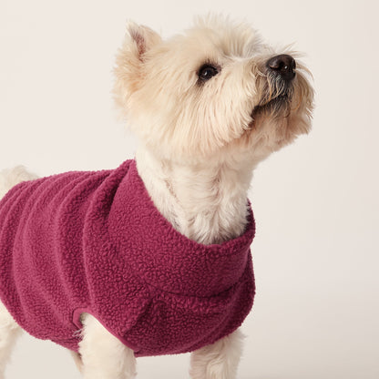 Rover Sherpa Dog Coat S - Washed Burgundy