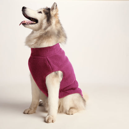 Rover Sherpa Dog Coat L - Washed Burgundy