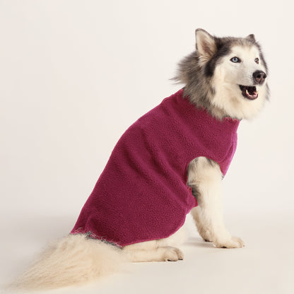 Rover Sherpa Dog Coat L - Washed Burgundy