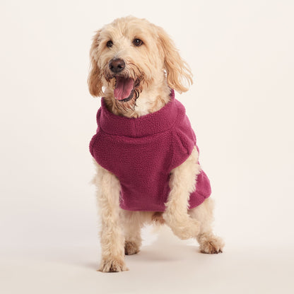 Rover Sherpa Dog Coat XL - Washed Burgundy