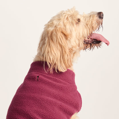 Rover Sherpa Dog Coat XL - Washed Burgundy