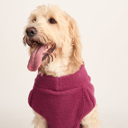 Rover Sherpa Dog Coat XL - Washed Burgundy