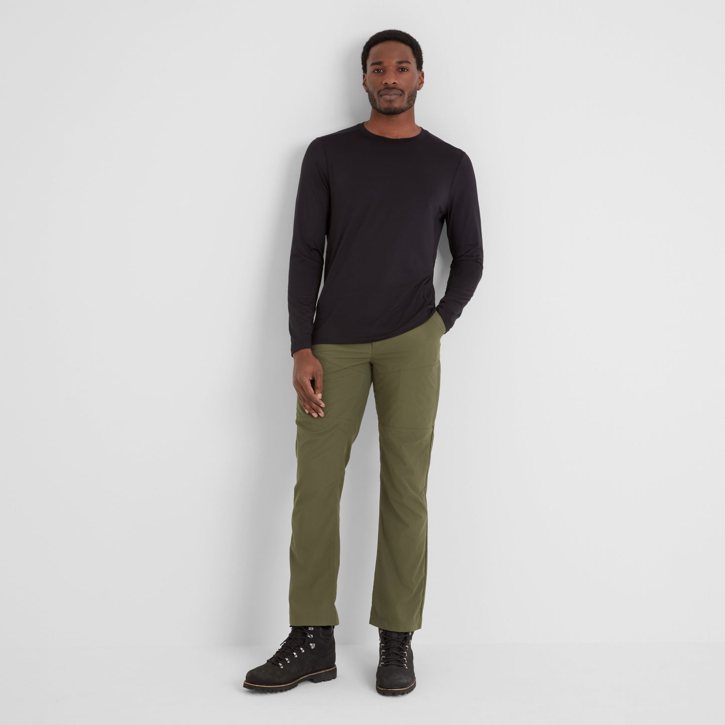 Rowland Mens Performance Trousers Short Leg - Khaki