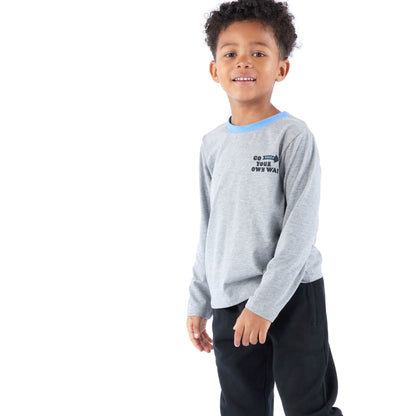 Ryeland Kids Shaun the Sheep T-Shirt LS - Dark Grey Marl
