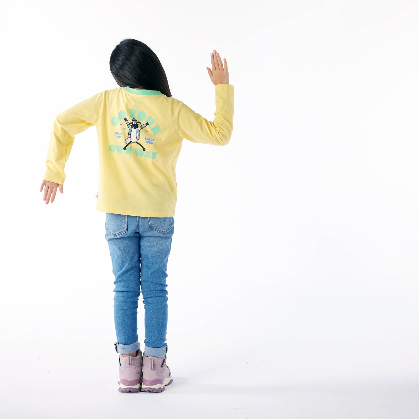 Ryeland Kids Shaun the Sheep T-Shirt LS - Sunshine Yellow