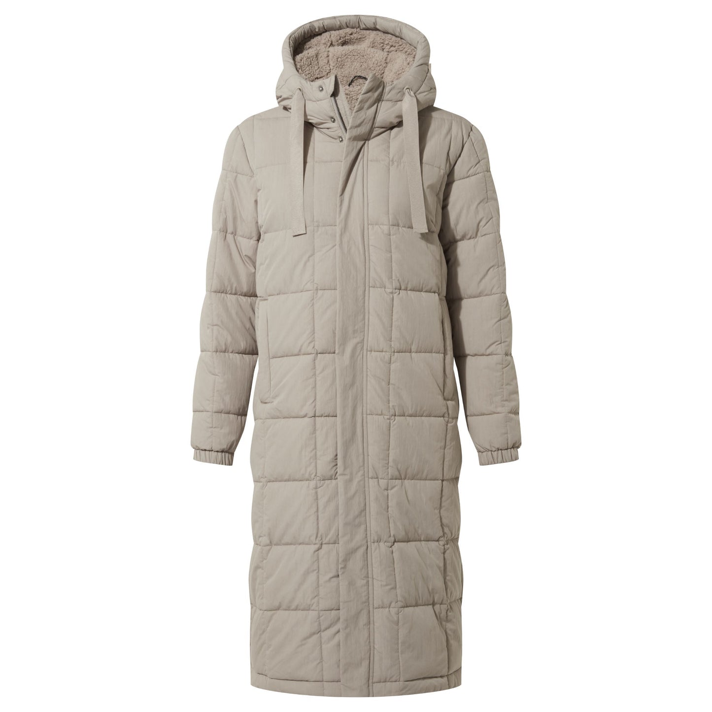 Saga Womens Long Shower Resistant Insulated Jacket - Dark Taupe