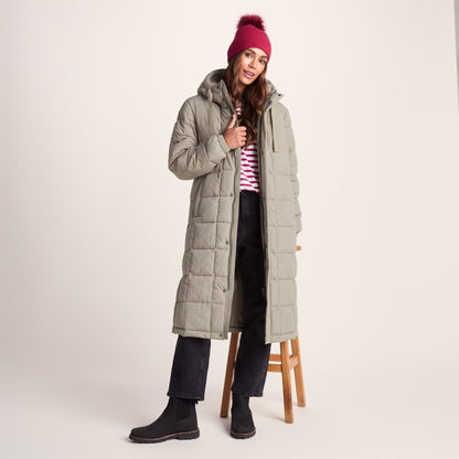 Saga Womens Long Shower Resistant Insulated Jacket - Dark Taupe