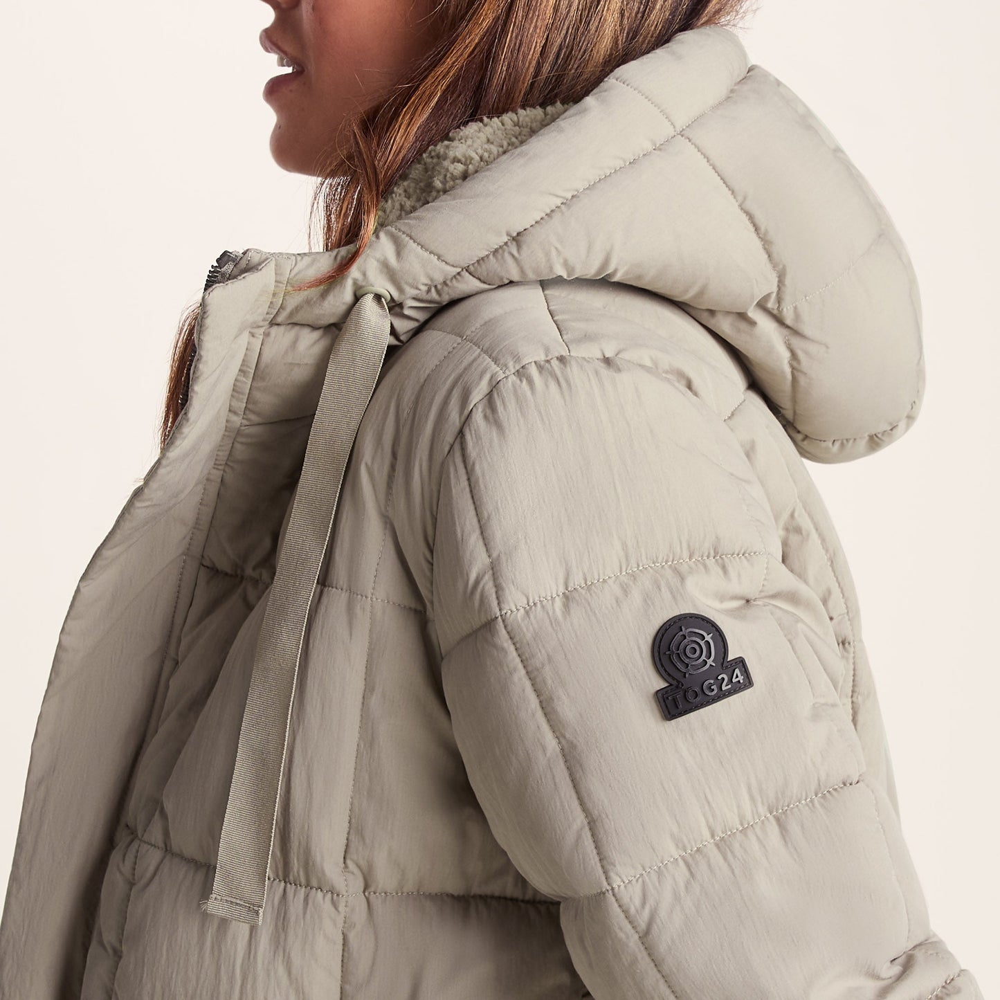 Saga Womens Long Shower Resistant Insulated Jacket - Dark Taupe
