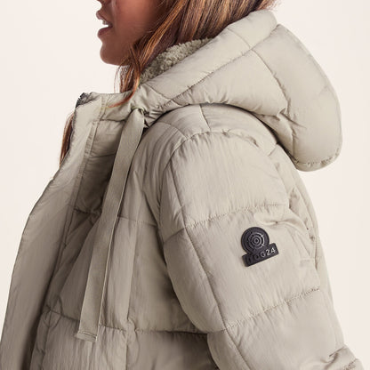 Saga Womens Long Shower Resistant Insulated Jacket - Dark Taupe