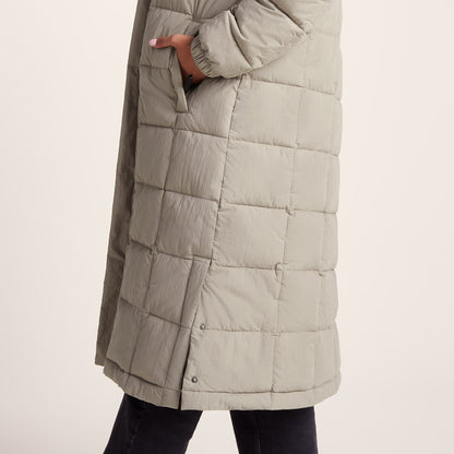Saga Womens Long Shower Resistant Insulated Jacket - Dark Taupe
