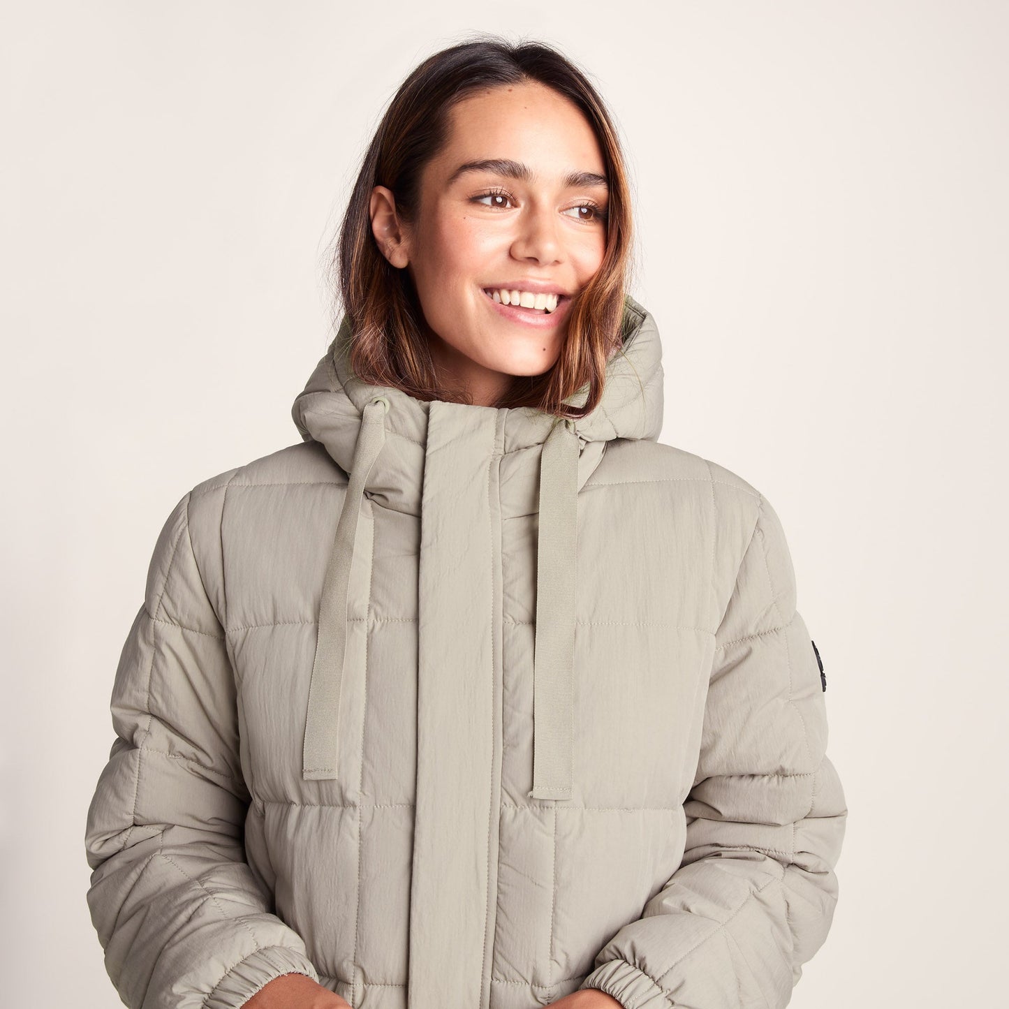 Saga Womens Long Shower Resistant Insulated Jacket - Dark Taupe