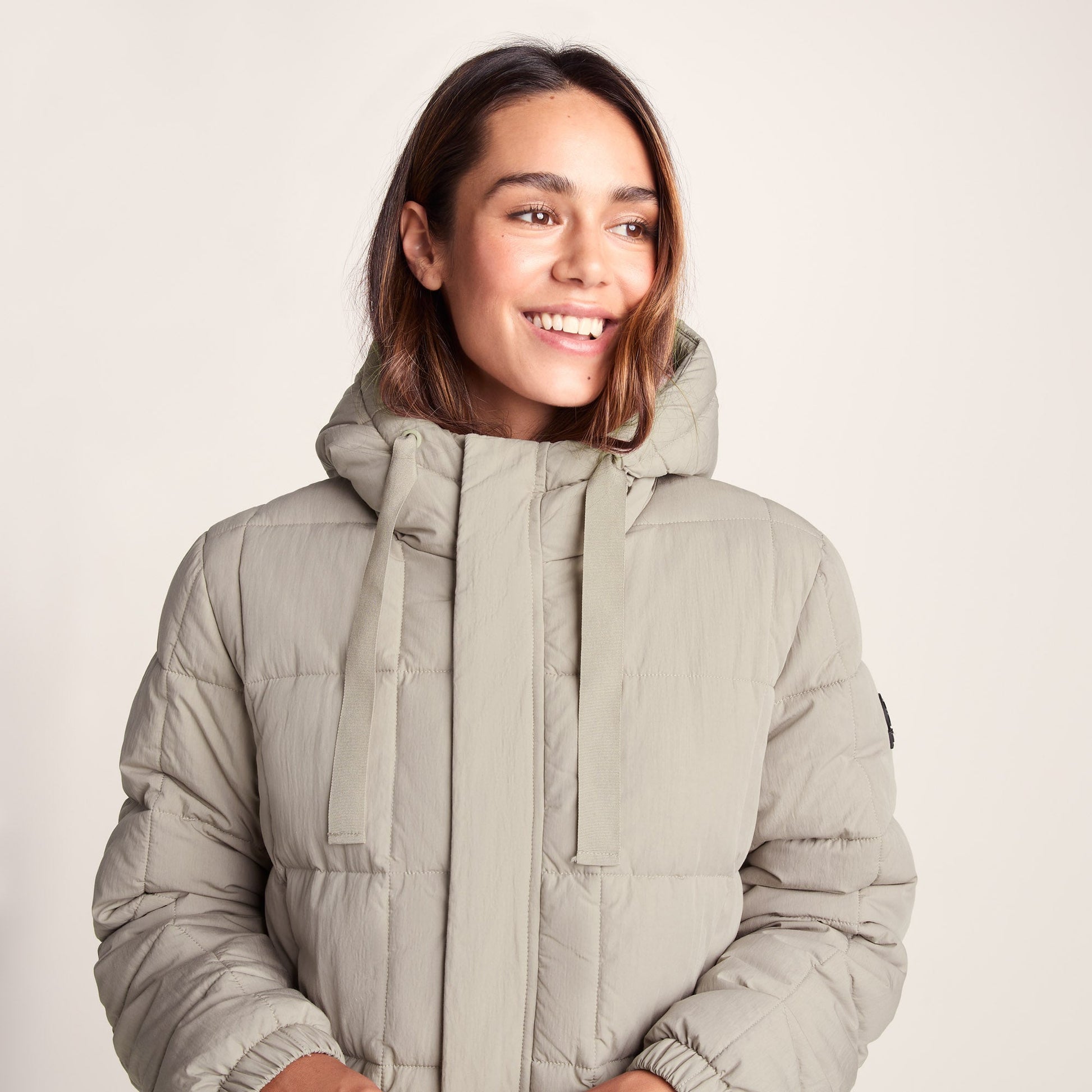 Saga Womens Long Shower Resistant Insulated Jacket - Dark Taupe