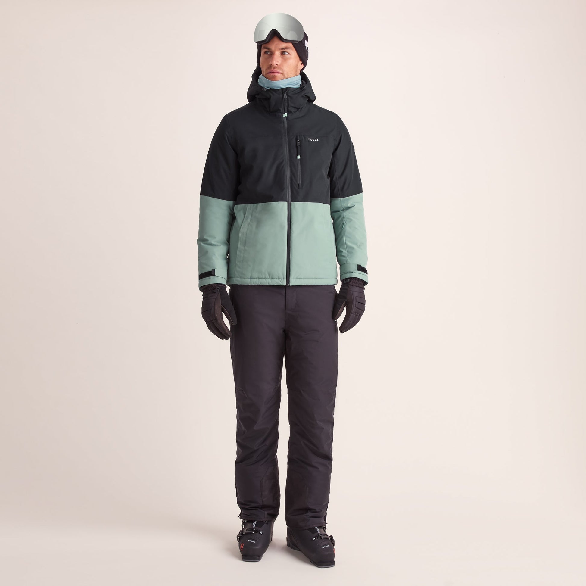 Samoens Mens Waterproof Ski Jacket - Steel Teal/Black
