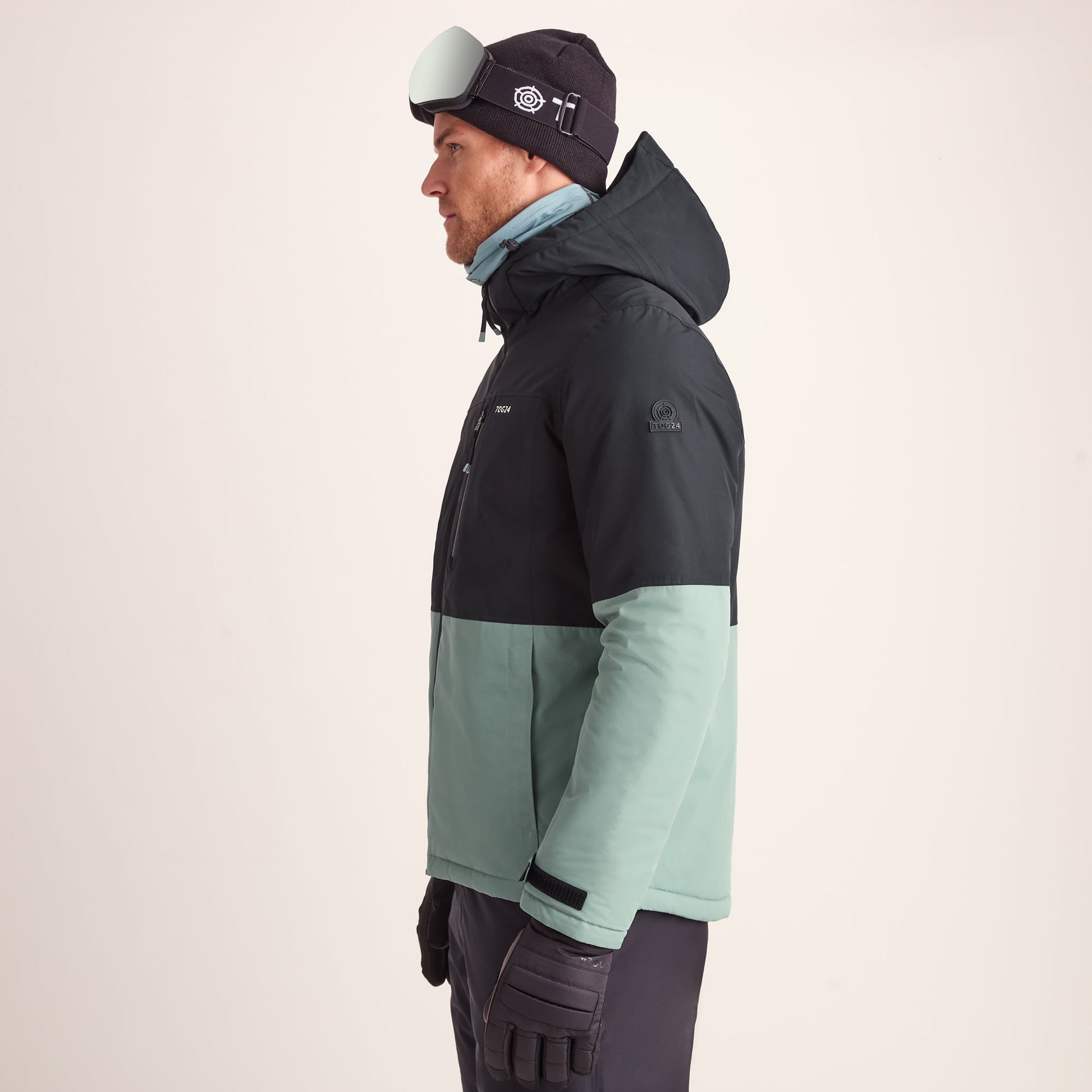 Samoens Mens Waterproof Ski Jacket - Steel Teal/Black