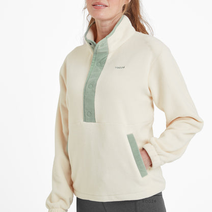 Sawford Womens Half Neck Fleece - Ecru