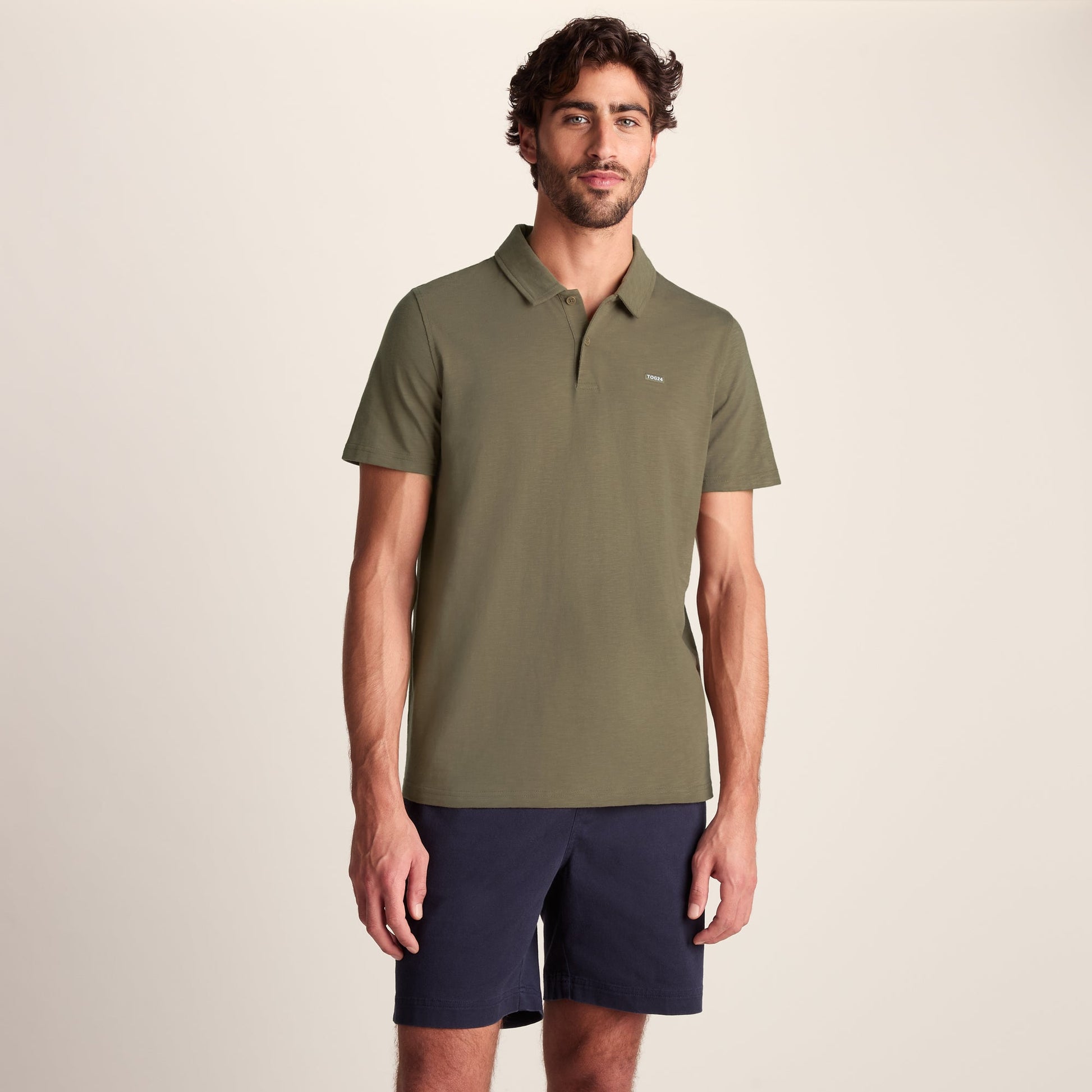 Sawyer Mens 100% Cotton Jersey Polo Shirt - Mushroom