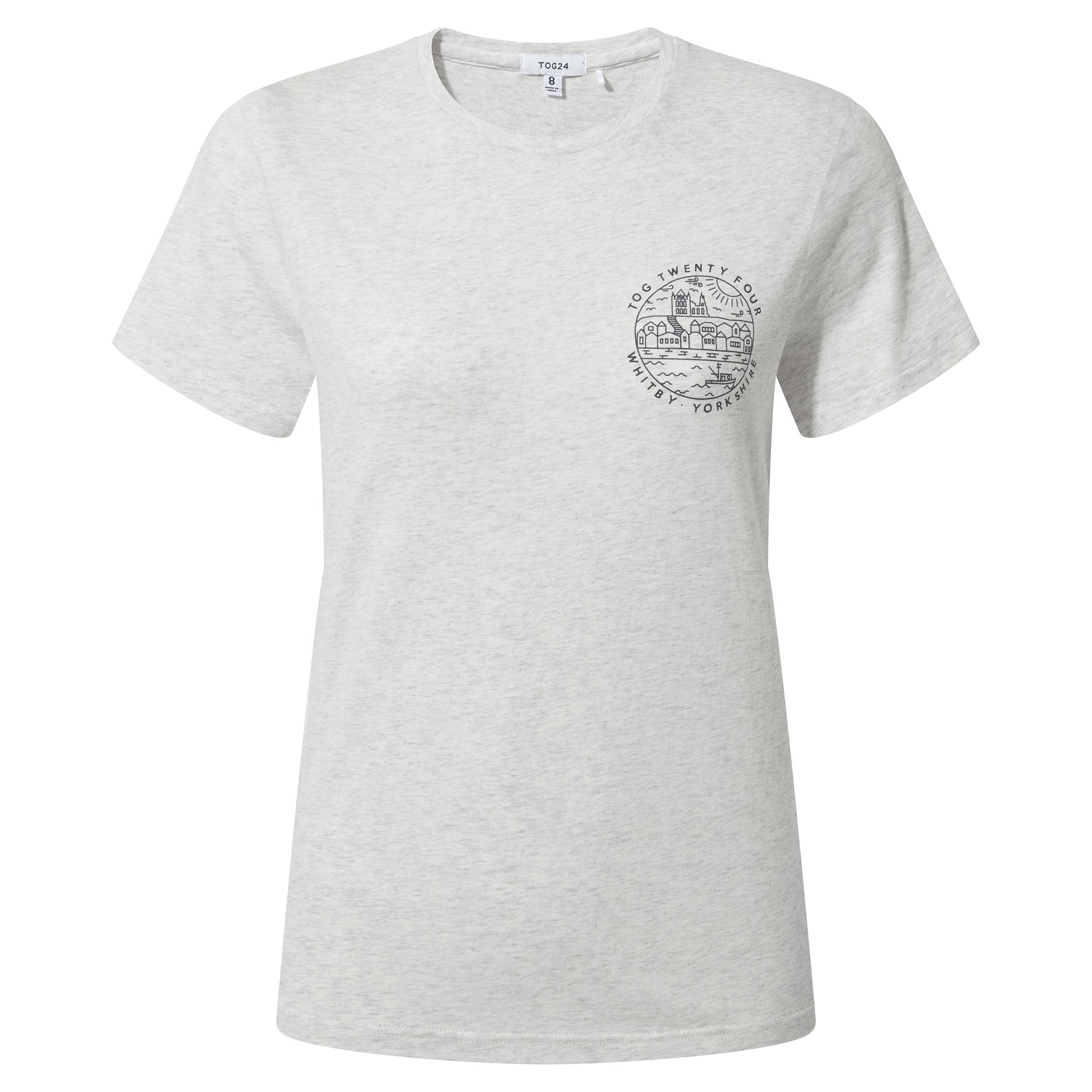Seaside Womens 100% Cotton T-Shirt - Ice Grey Marl