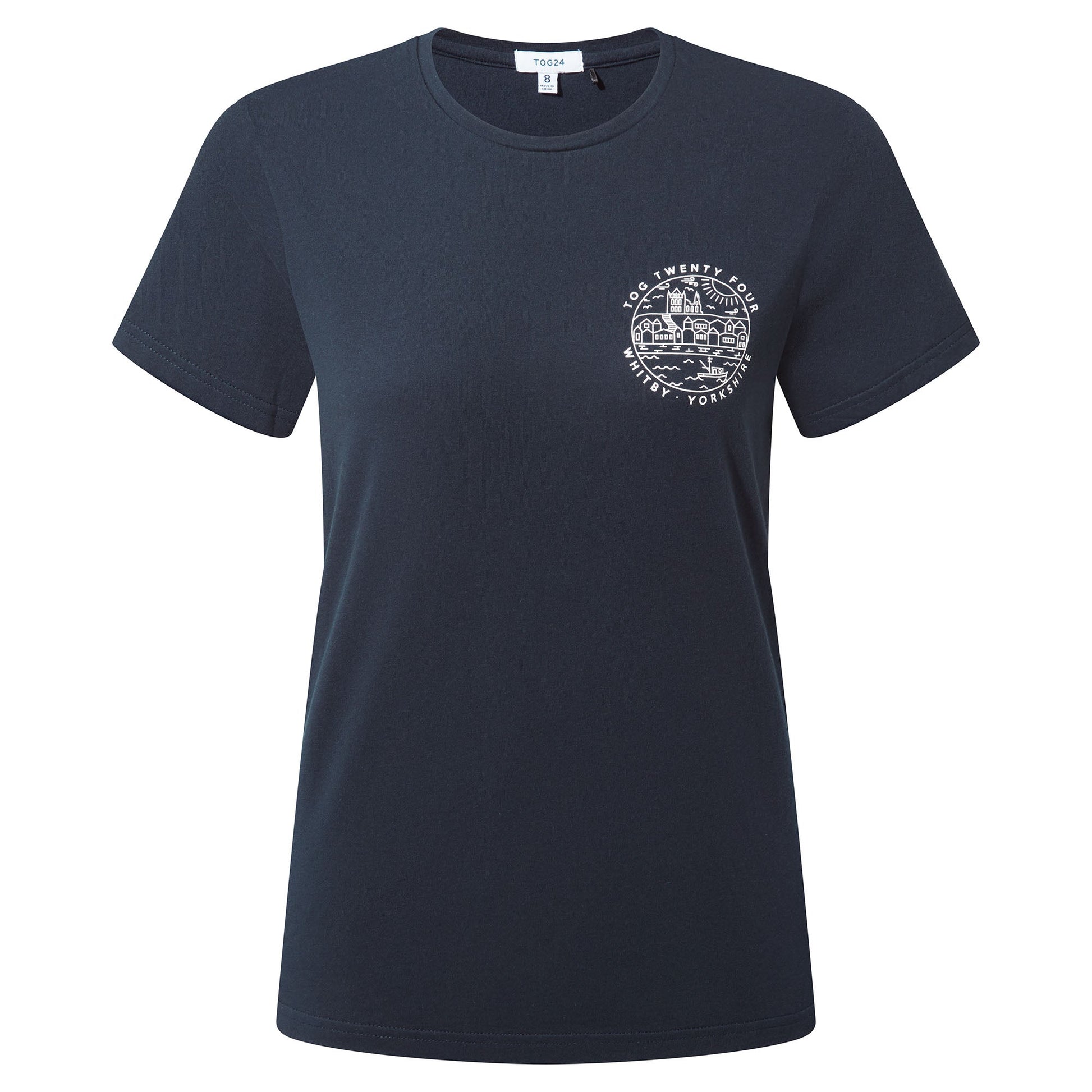 Seaside Womens 100% Cotton T-Shirt - Dark Indigo
