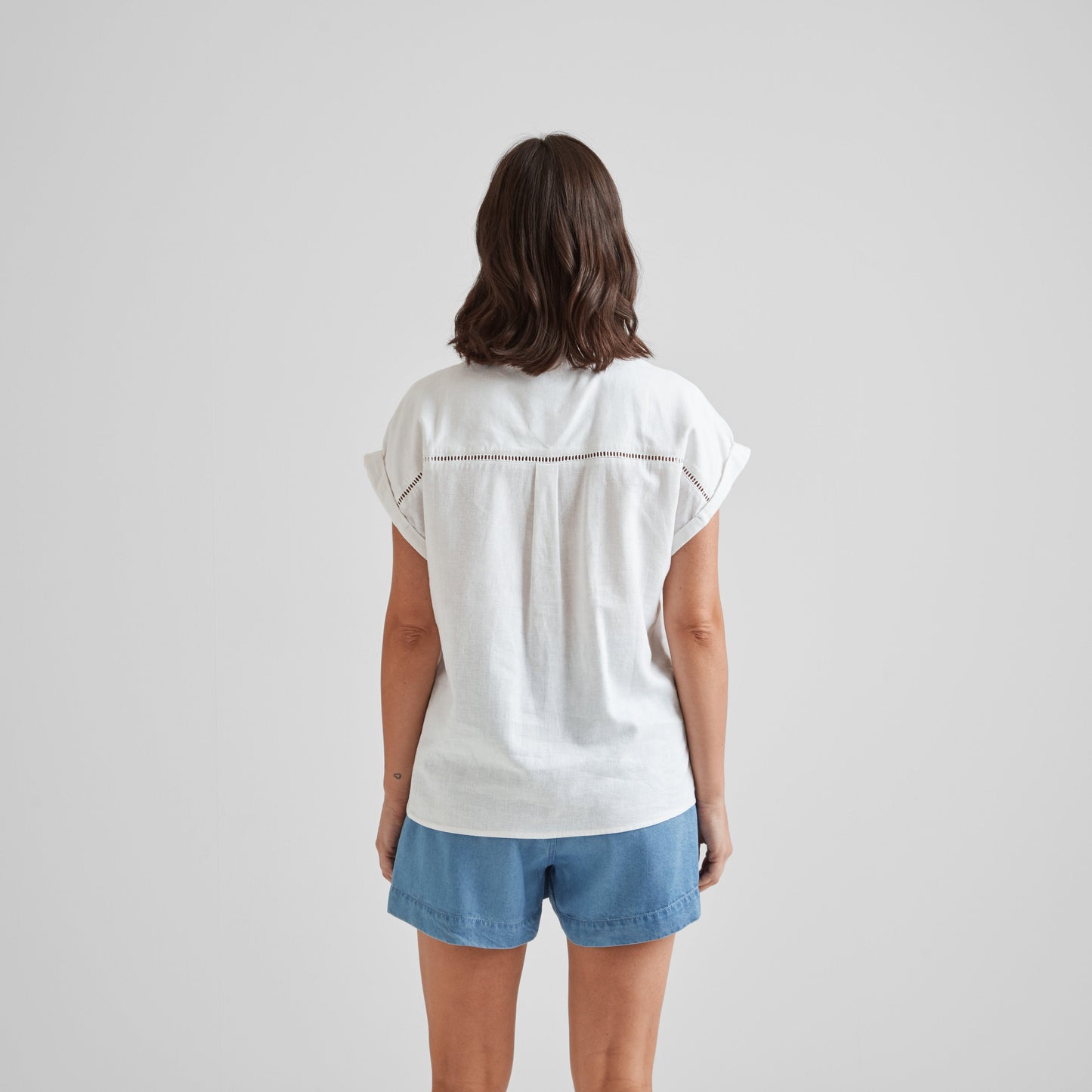 Serena Womens Short Sleeve Shirt - Optic White