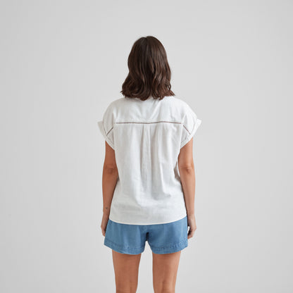 Serena Womens Short Sleeve Shirt - Optic White