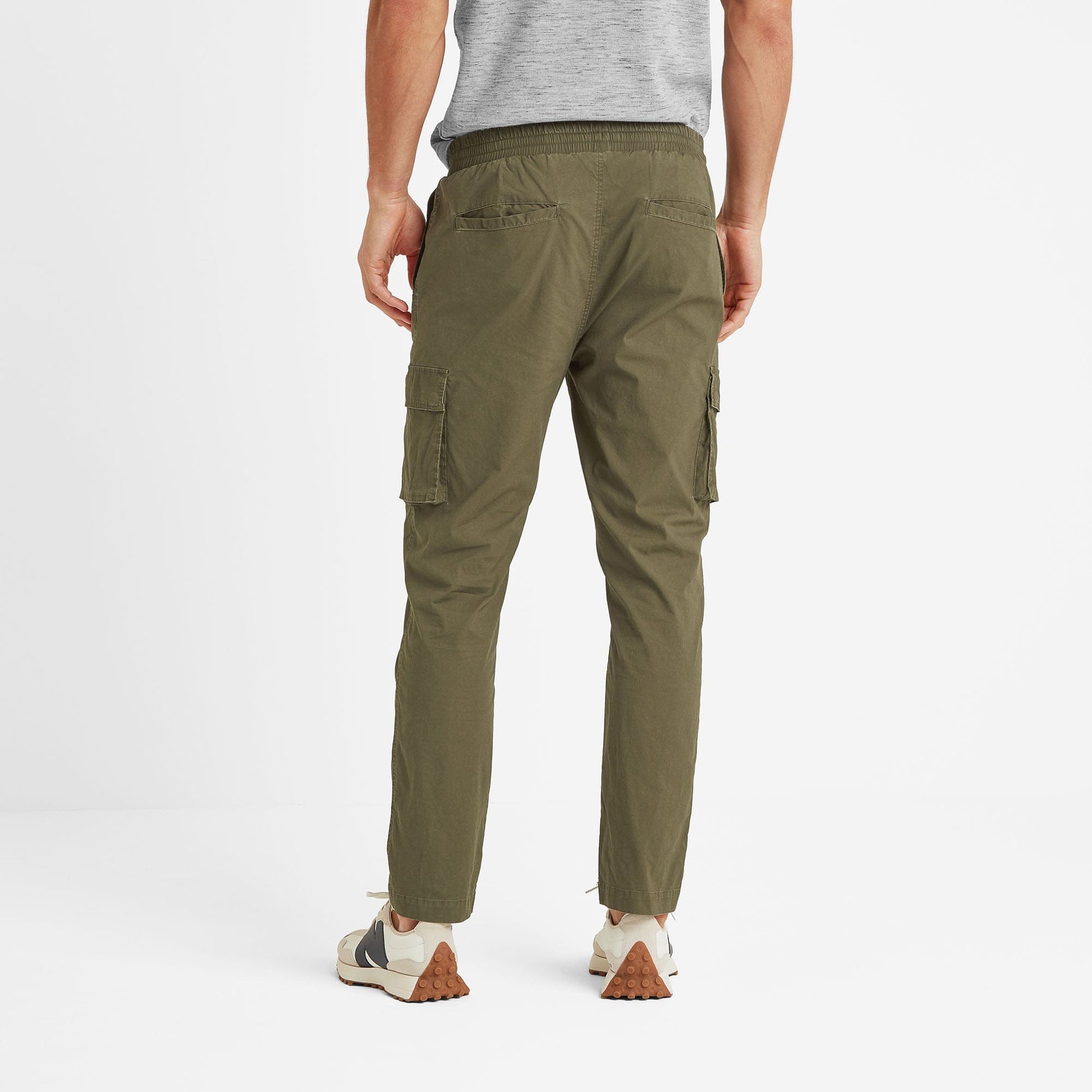 Silas Mens Cargo Trousers - Khaki