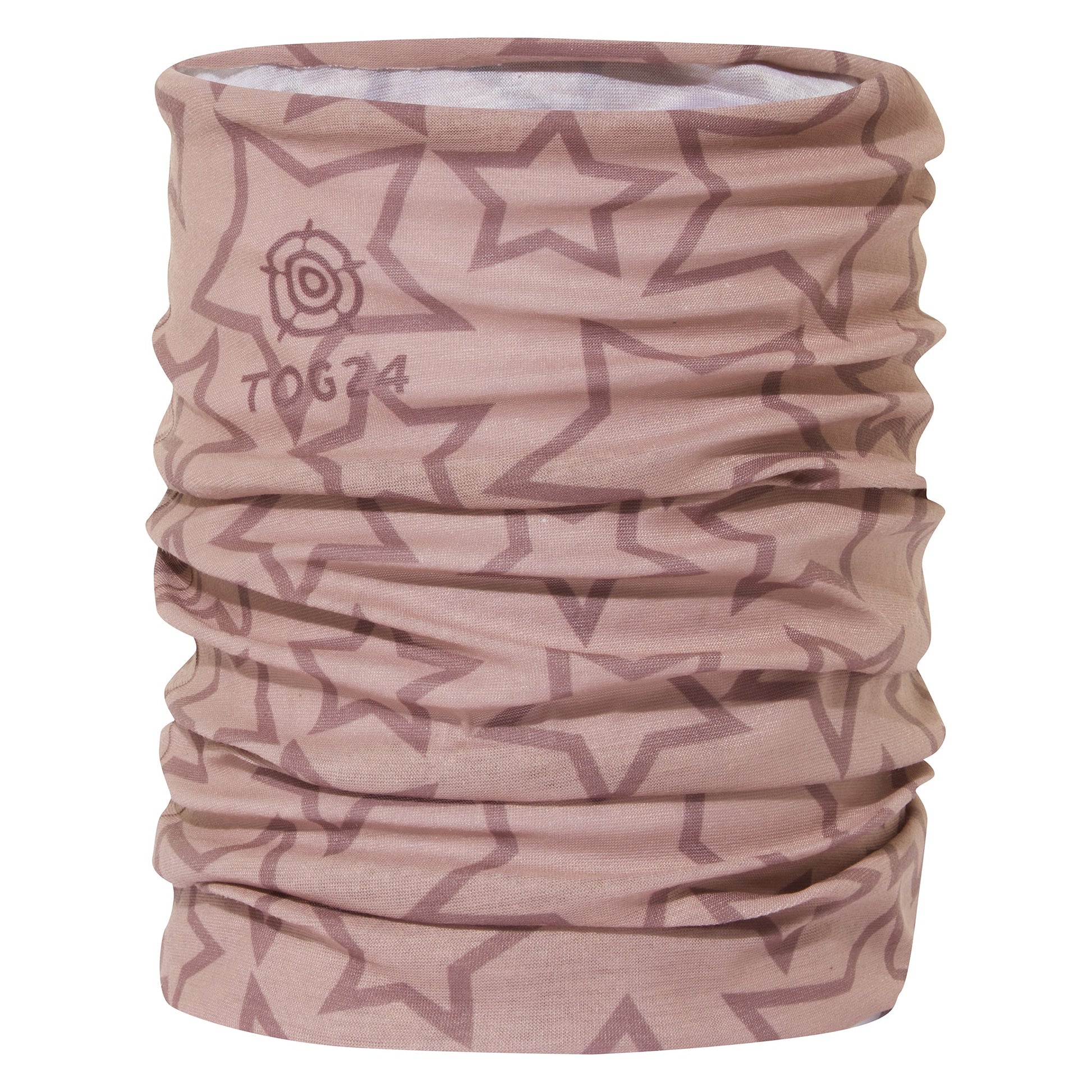 Snood Multifunctional Neck Warmer - Faded Pink Star Print