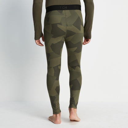 Snowdon Mens Thermal Base Layer Leggings - Khaki Camo Print