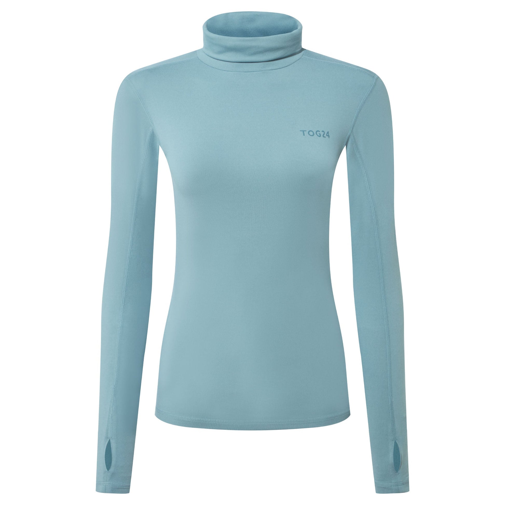 Snowdon Womens Thermal Roll Neck Base Layer - Mist Grey