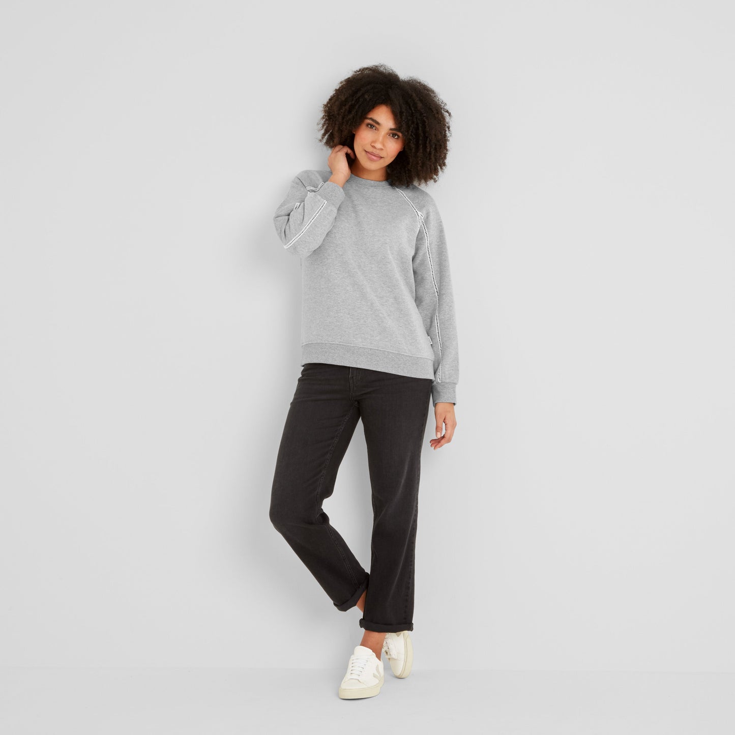 Sorina Womens Supersoft Sweatshirt - Light Grey Marl