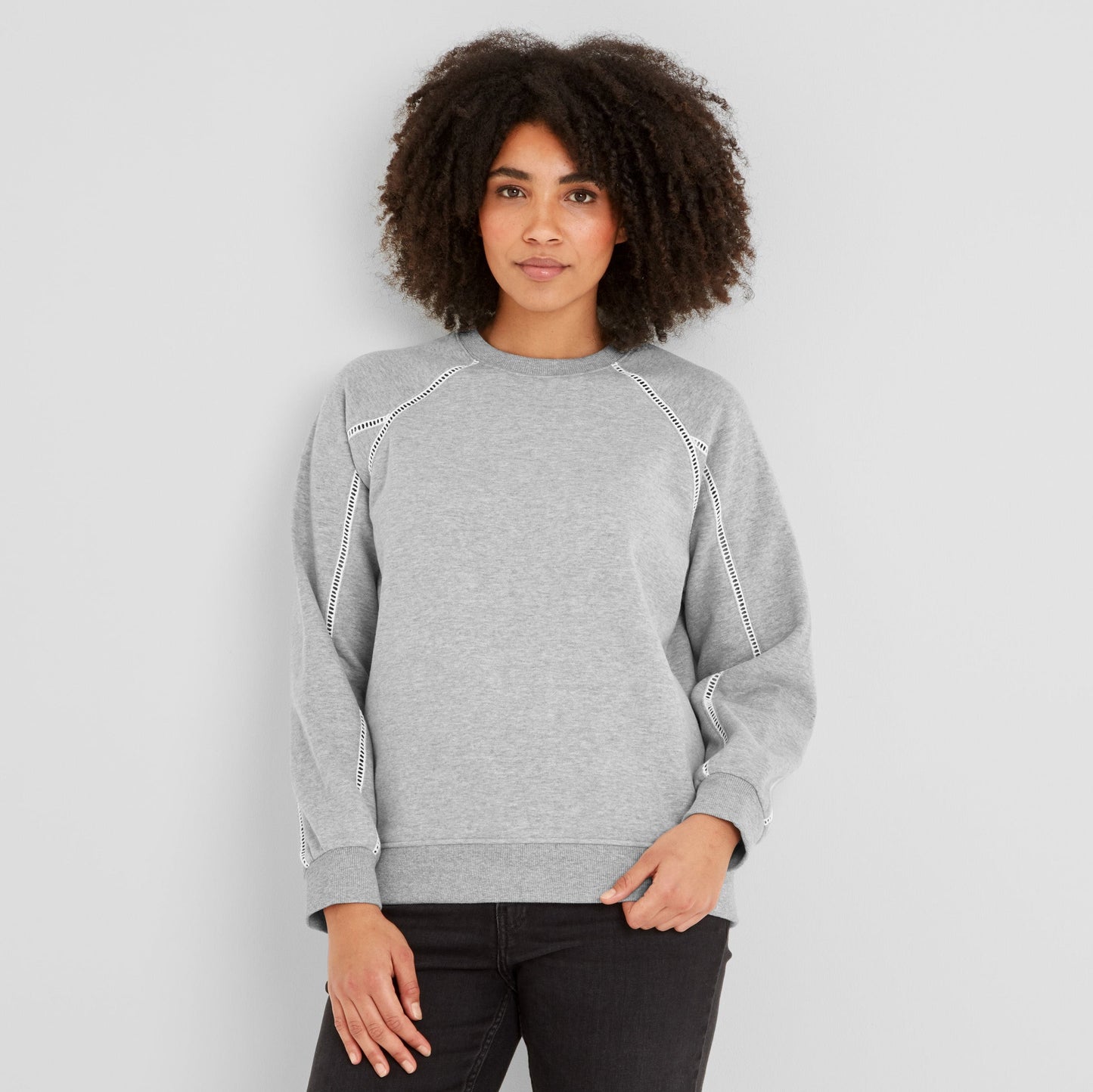Sorina Womens Supersoft Sweatshirt - Light Grey Marl