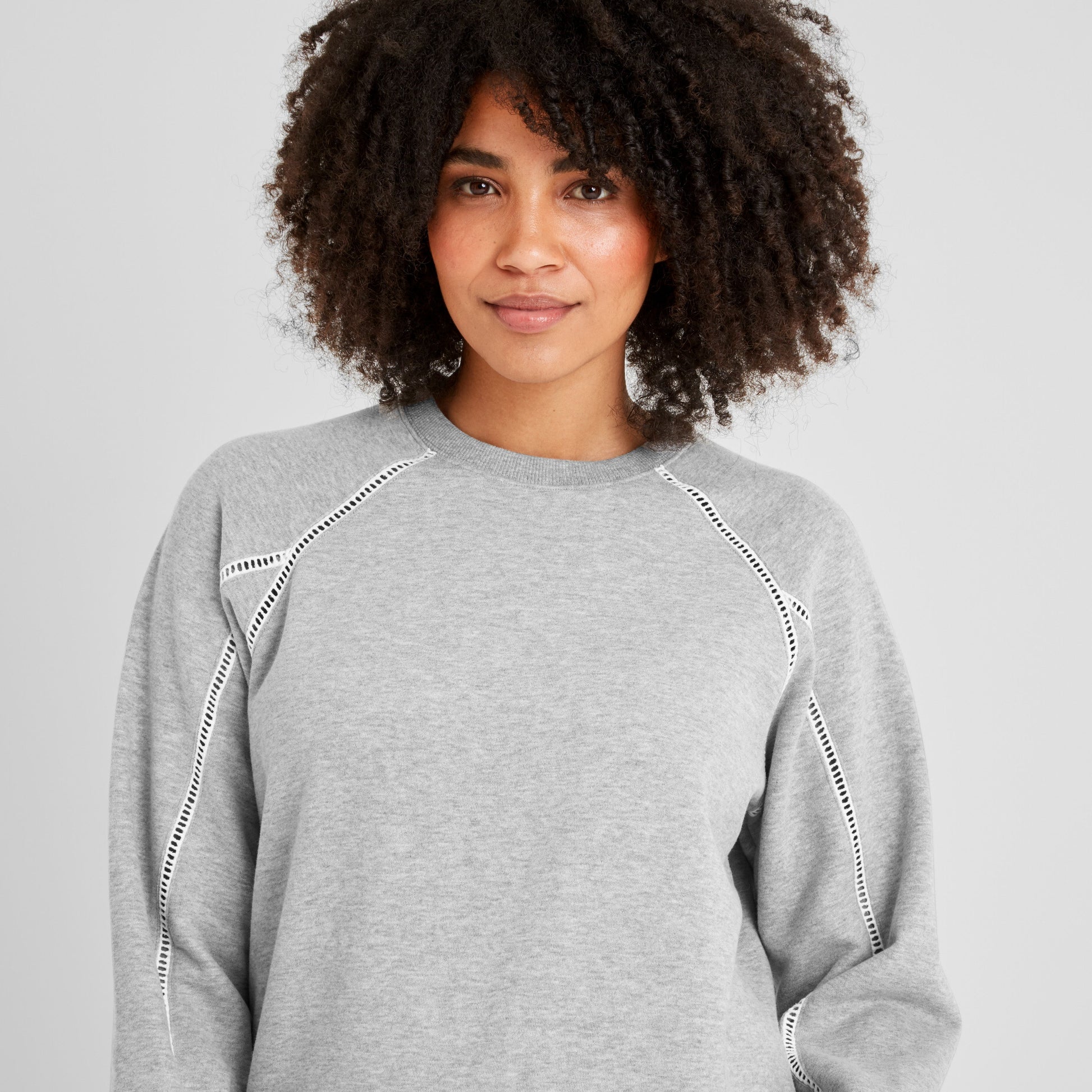 Sorina Womens Supersoft Sweatshirt - Light Grey Marl