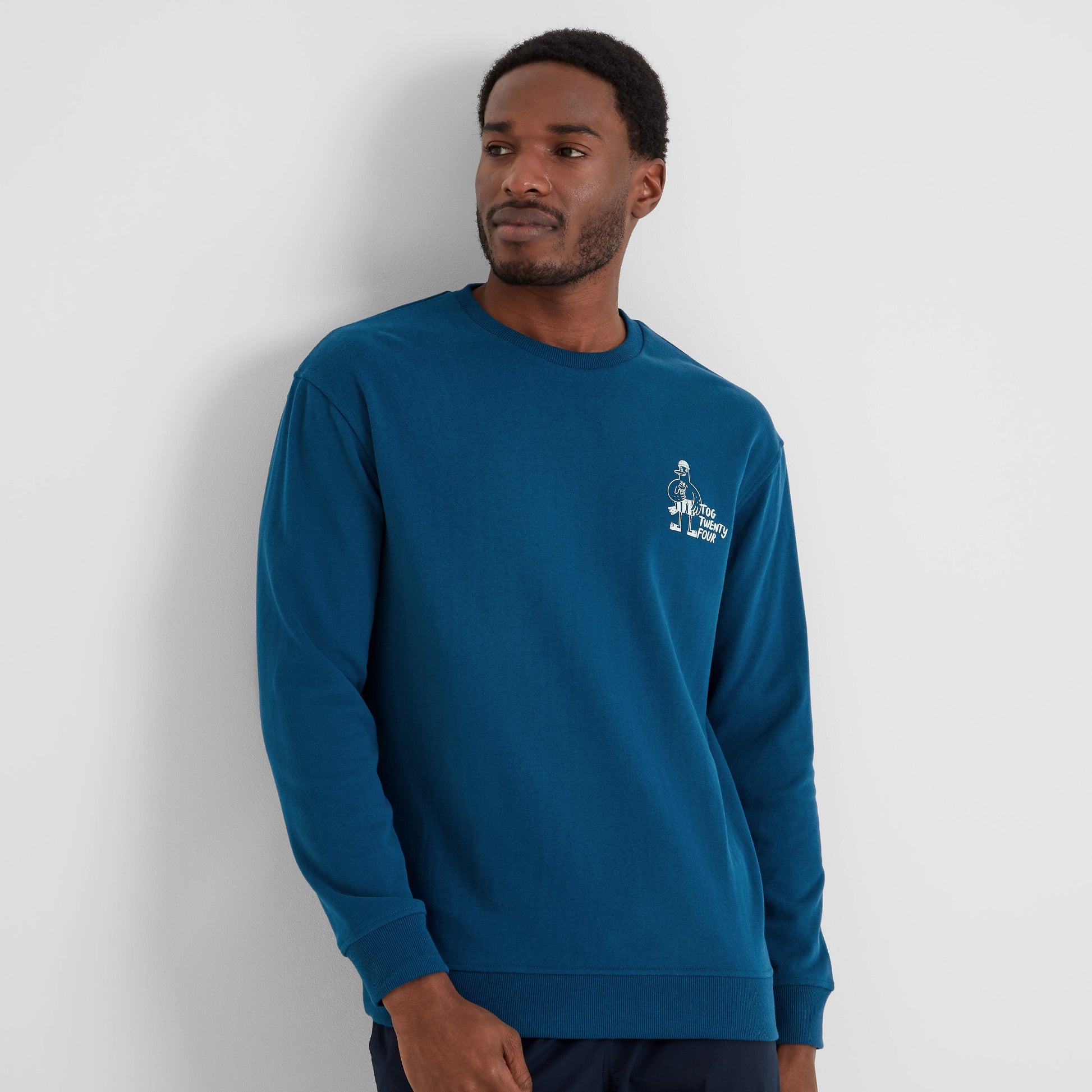 Sunnie Mens Supersoft Hattie Clark Sweatshirt - Deep Sea Blue