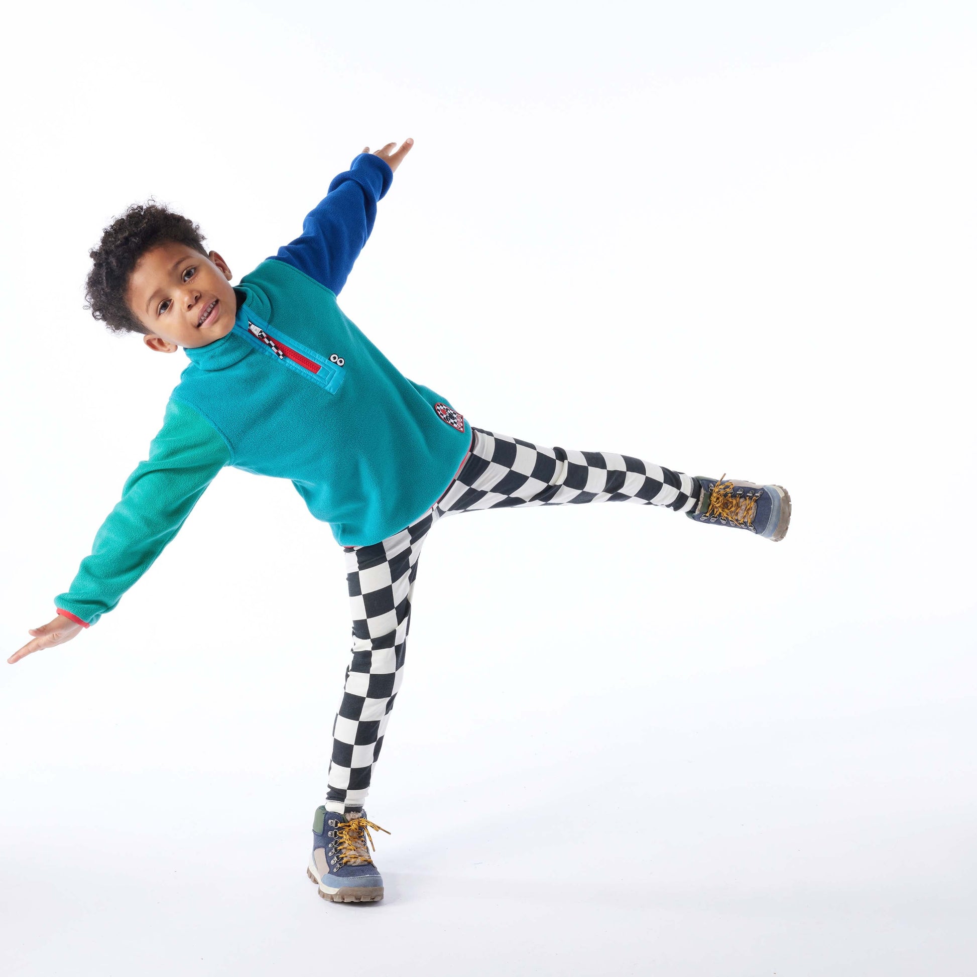 Texel Kids Shaun the Sheep Fleece Zip Neck - Ocean Blue