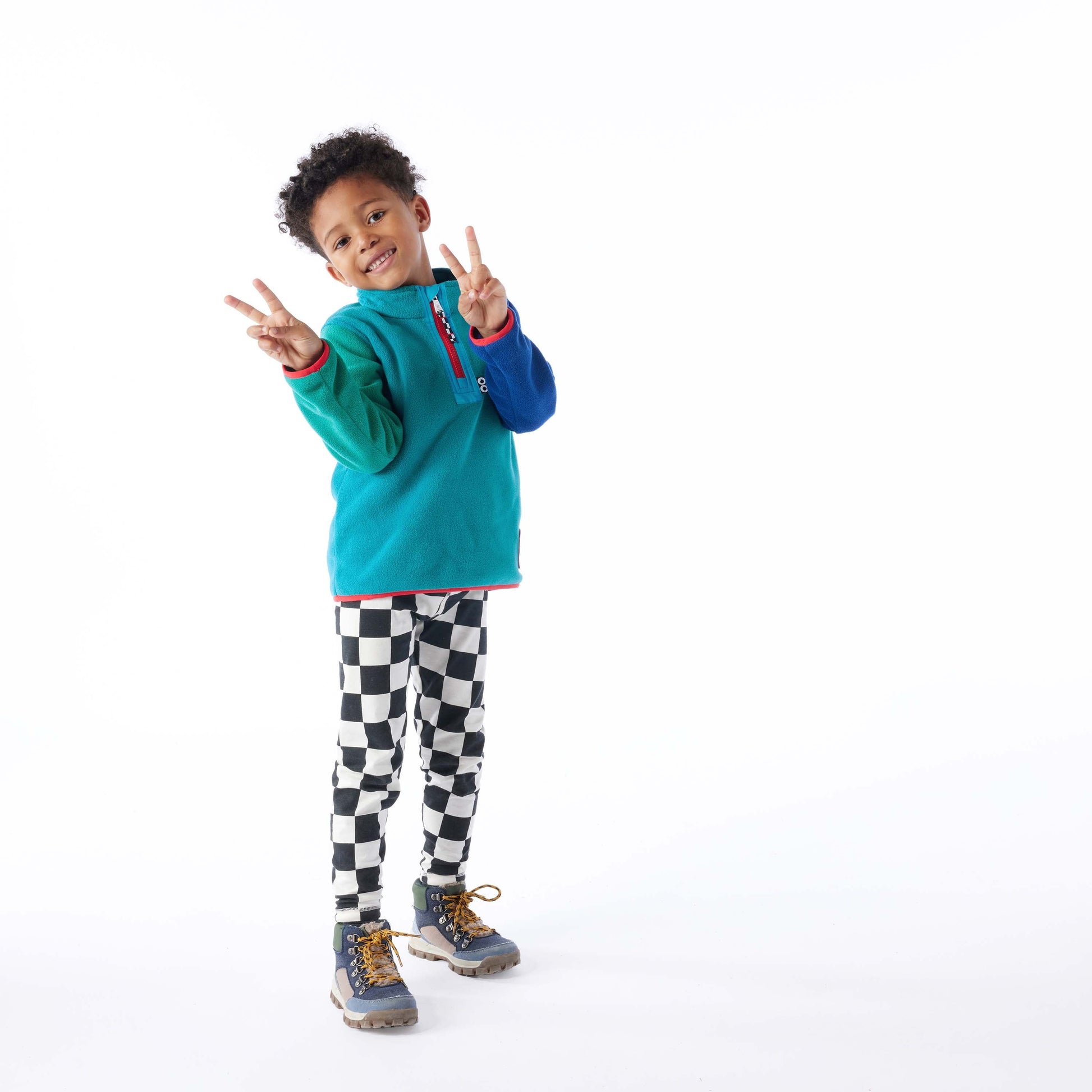 Texel Kids Shaun the Sheep Fleece Zip Neck - Ocean Blue