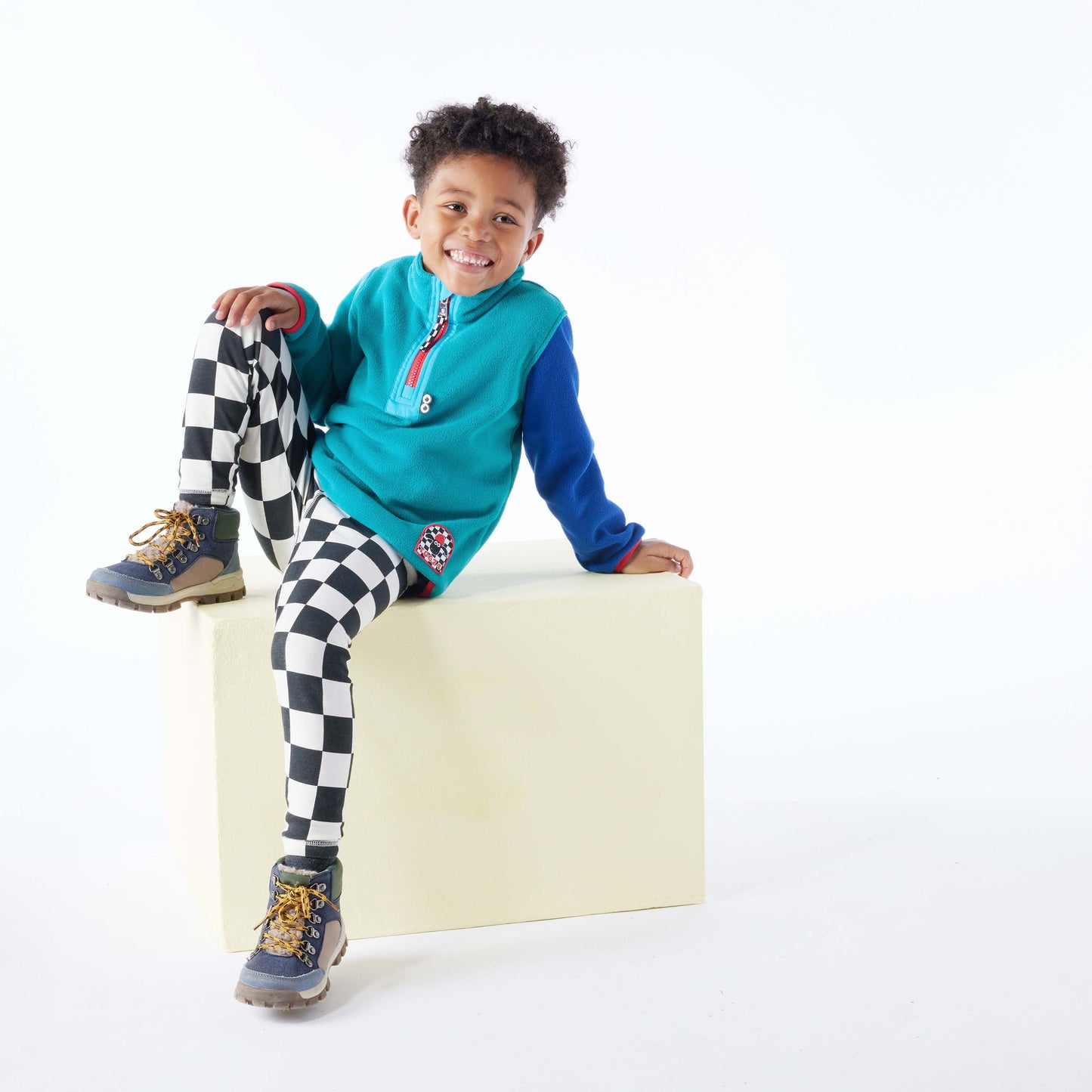 Texel Kids Shaun the Sheep Fleece Zip Neck - Ocean Blue
