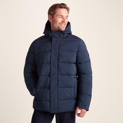 Tunnard Mens Short Shower Resistant Insulated Jacket - Dark Indigo
