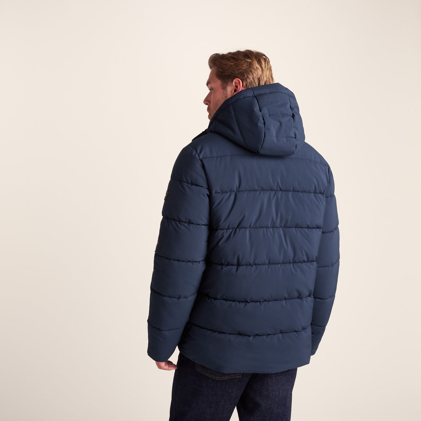 Tunnard Mens Short Shower Resistant Insulated Jacket - Dark Indigo