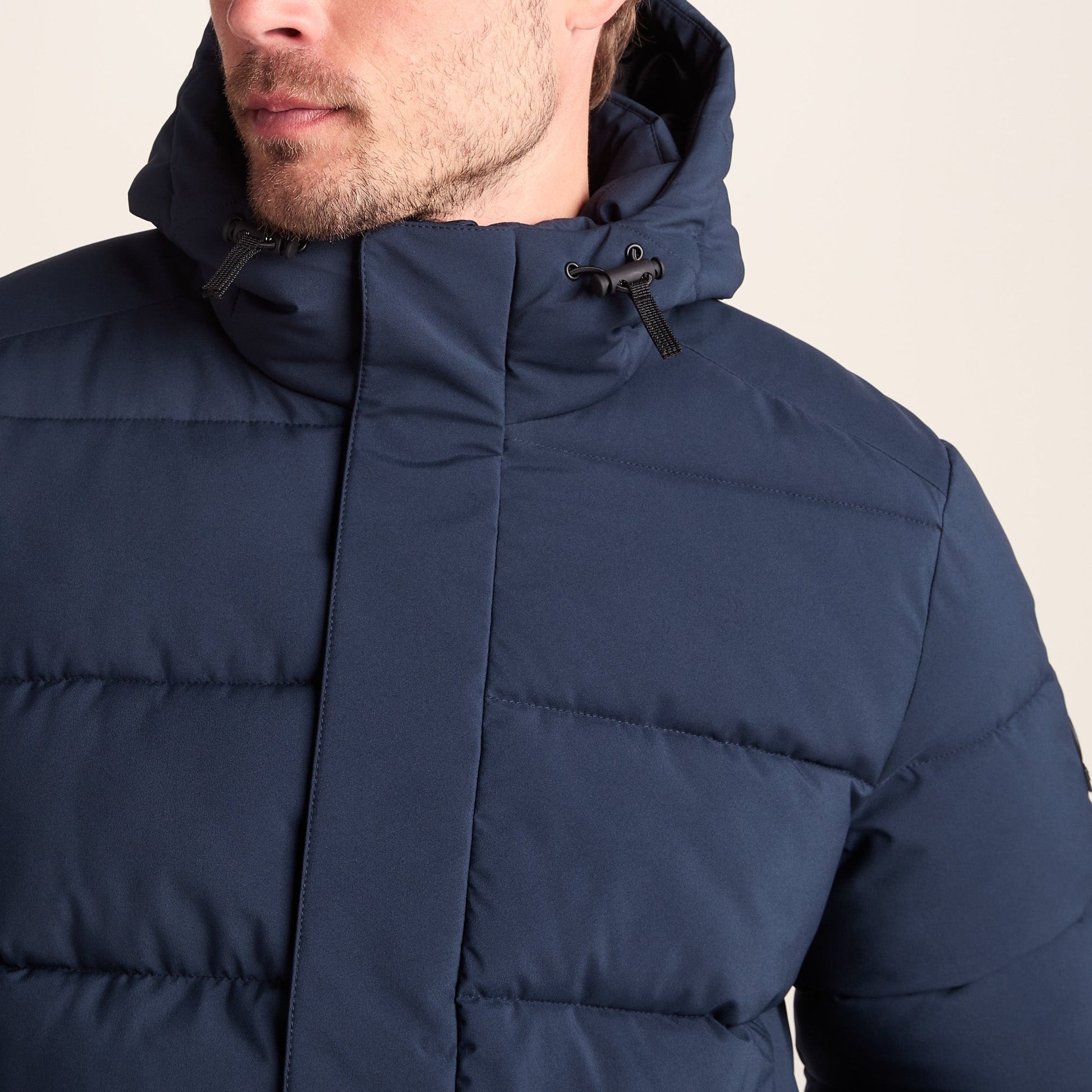 Tunnard Mens Short Shower Resistant Insulated Jacket - Dark Indigo