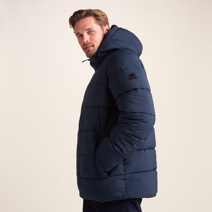 Tunnard Mens Short Shower Resistant Insulated Jacket - Dark Indigo